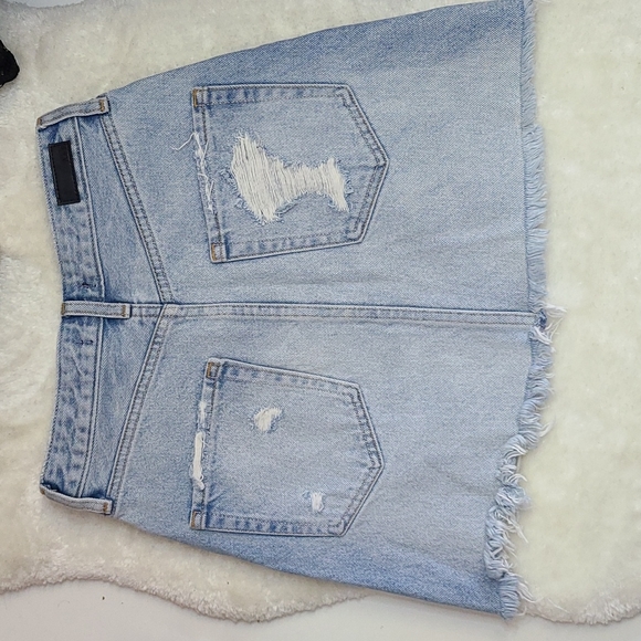 Abercrombie Zoe Natural Rise Vintage A-line Skirt Size 0/25 Pre-owned Denim Skir - Picture 5 of 10